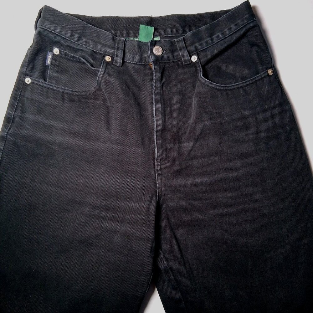Vintage Lauren Ralph Lauren Jeans Size 10 Black Denim High Waist Mom Hong Kong - Picture 3 of 16